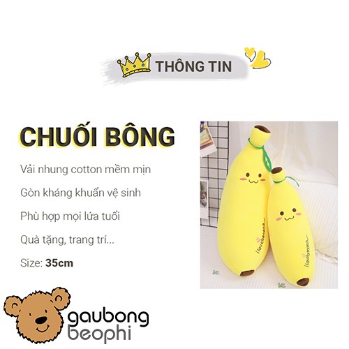 Thú Bông Quả Chuối Cao Cấp Gấu Bông Béo Phì