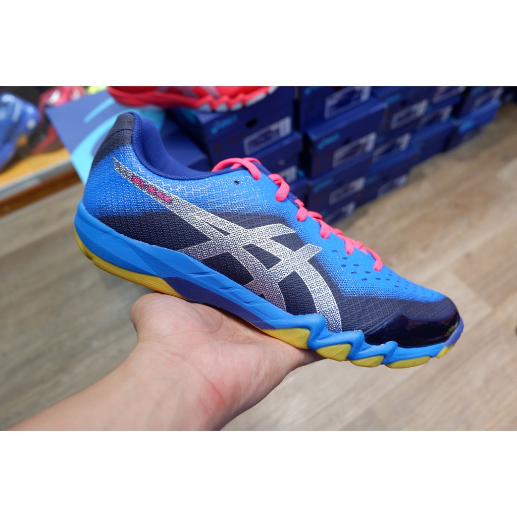 Giày Bóng Bàn Asics Gel 6 - Xanh Đỏ ( Tặng Vớ Khi Mua )