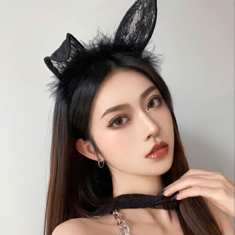Cài Tóc Tai Mèo Phối Ren Thời Trang Cho Nữ
