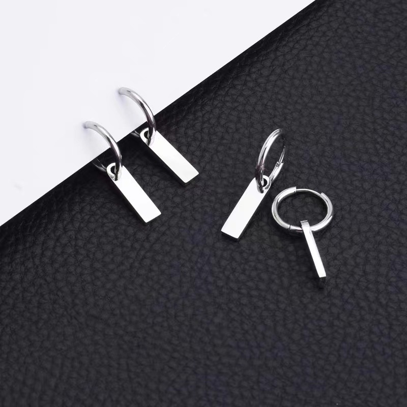 Khuyên Tai Kim Loại Dài Cơ Bản Đơn Giản Cho Nam Và Nữ