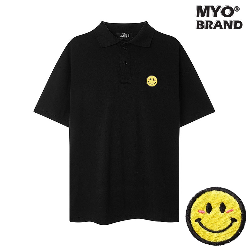 Áo Polo Cá Sấu MYO Vải Cotton Thêu Smile