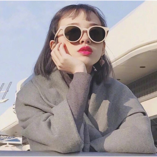 Kính Form tròn Nam Nữ 92 Chất liệu nhựa hàn quốc kiểu dáng hot trend