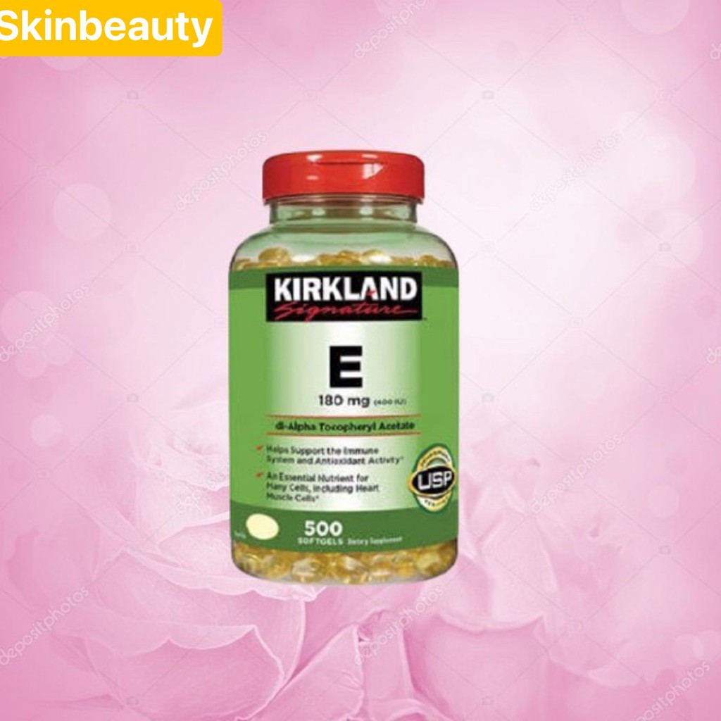 Vitamin E 400 IU 500 Viên Kirkland Của Mỹ - Đẹp Da, Làm Chậm Lão- HÀNG CHÍNH HÃNG