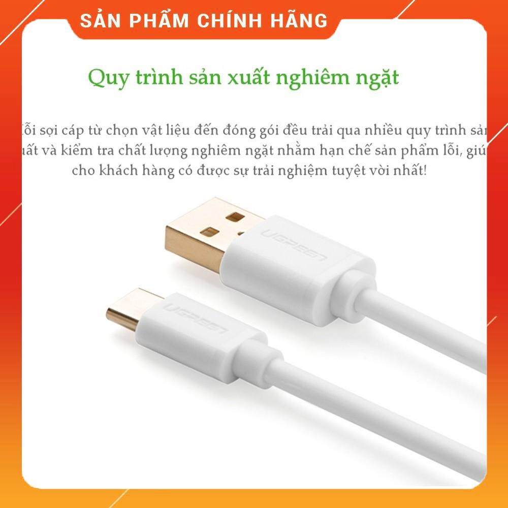 Cáp chuyển USB 2.0 to Type C dài 1.5M Ugreen 30166 (Đen) dailyphukien