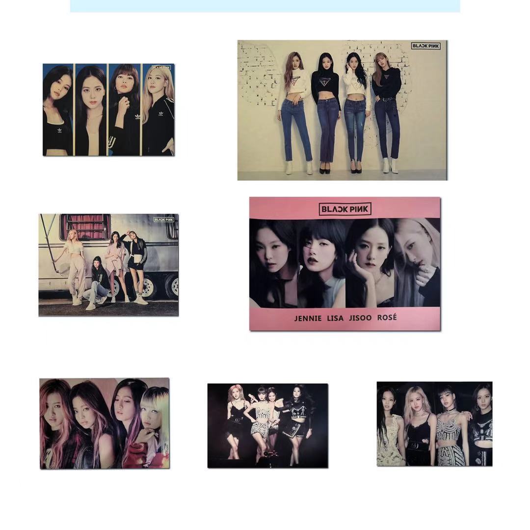 Poster Nhóm Nhạc Blackpink 51.5x36cm Dán Trang Trí Nội Thất