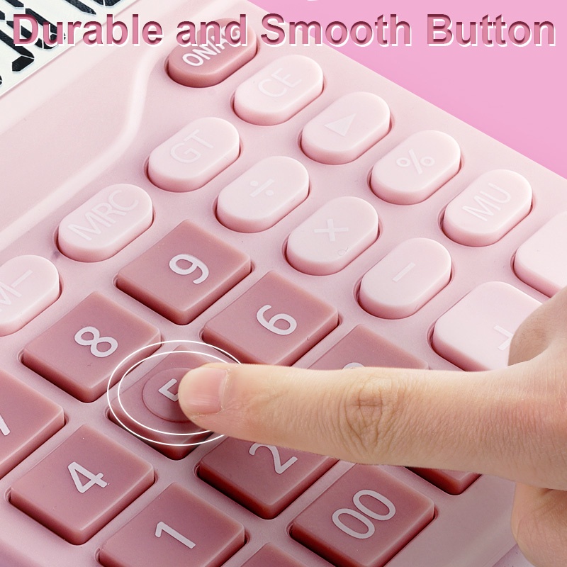 Máy tính 12 số chạy bằng năng lượng mặt trời với màn hình lớn*1+ cho học sinh/văn phòng