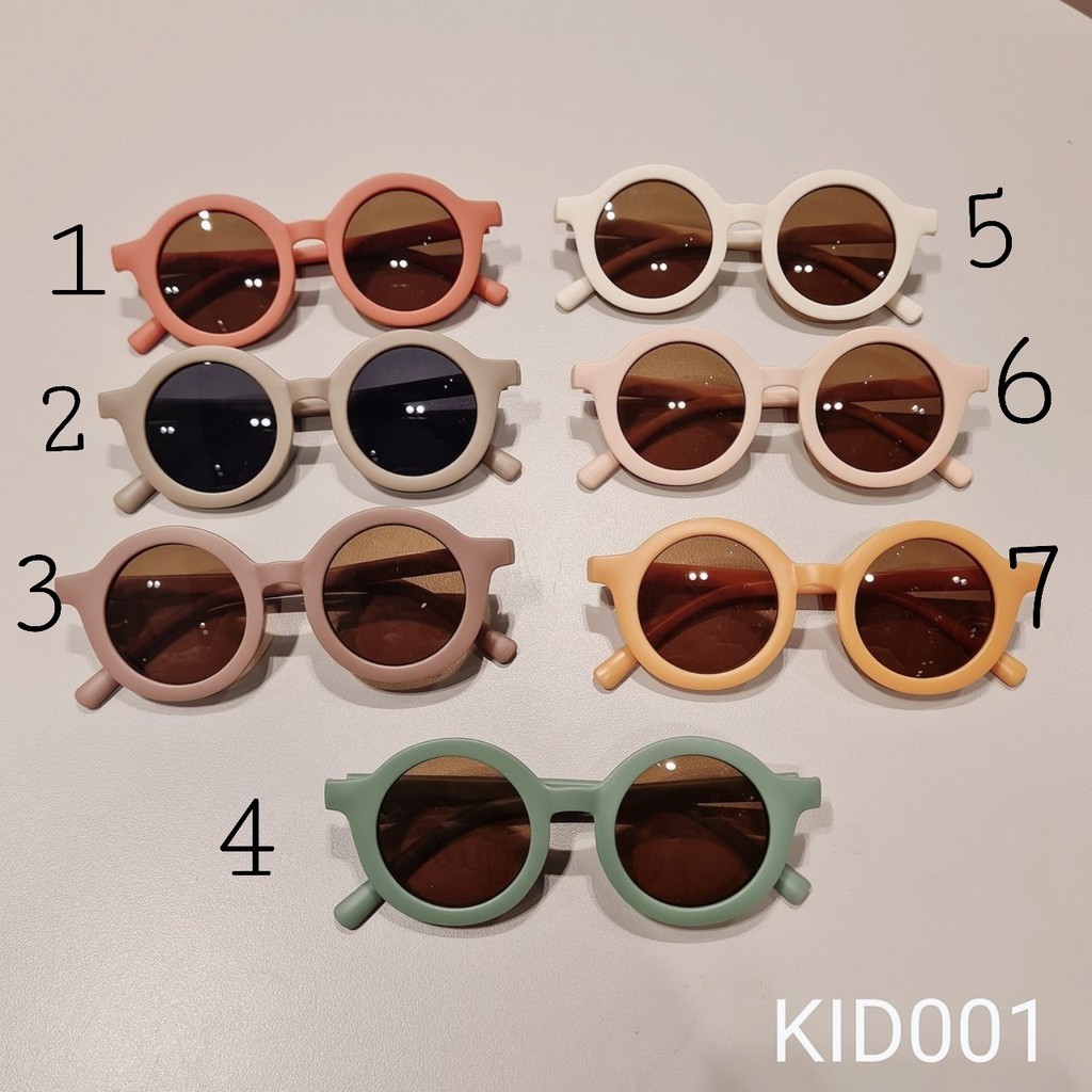 [1-5y] Kính mắt/kính râm hàn quốc style unisex pastel cho bé/ bé trai/ bé gái chống uv loại tốt