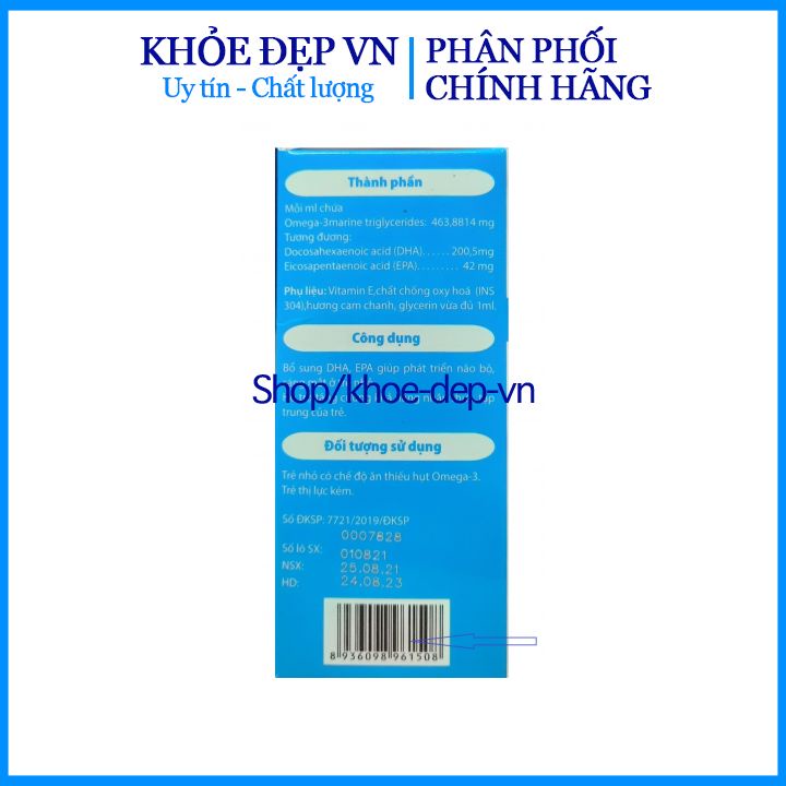 Novosmart Bổ sung DHA, EPA hàm lượng cao giúp trẻ tăng chỉ số IQ, phát triển não bộ toàn diện – Lọ 20ml