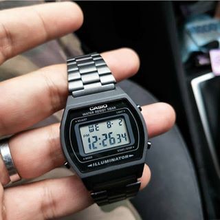 ĐỒNG HỒ CASIO ĐIỆN TỬ NAM NỮ B640 WB BLACK DÂY THÉP KHÔNG GỈ CHỐNG NƯỚC TỐT