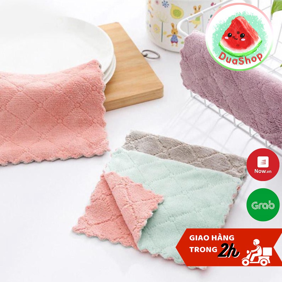 Khăn Lau 2 Mặt Đa Năng Siêu Thấm Hút - Khăn Lau Tay/ Lau Bàn Ghế Tiện Lợi 🍉Duashop🍉