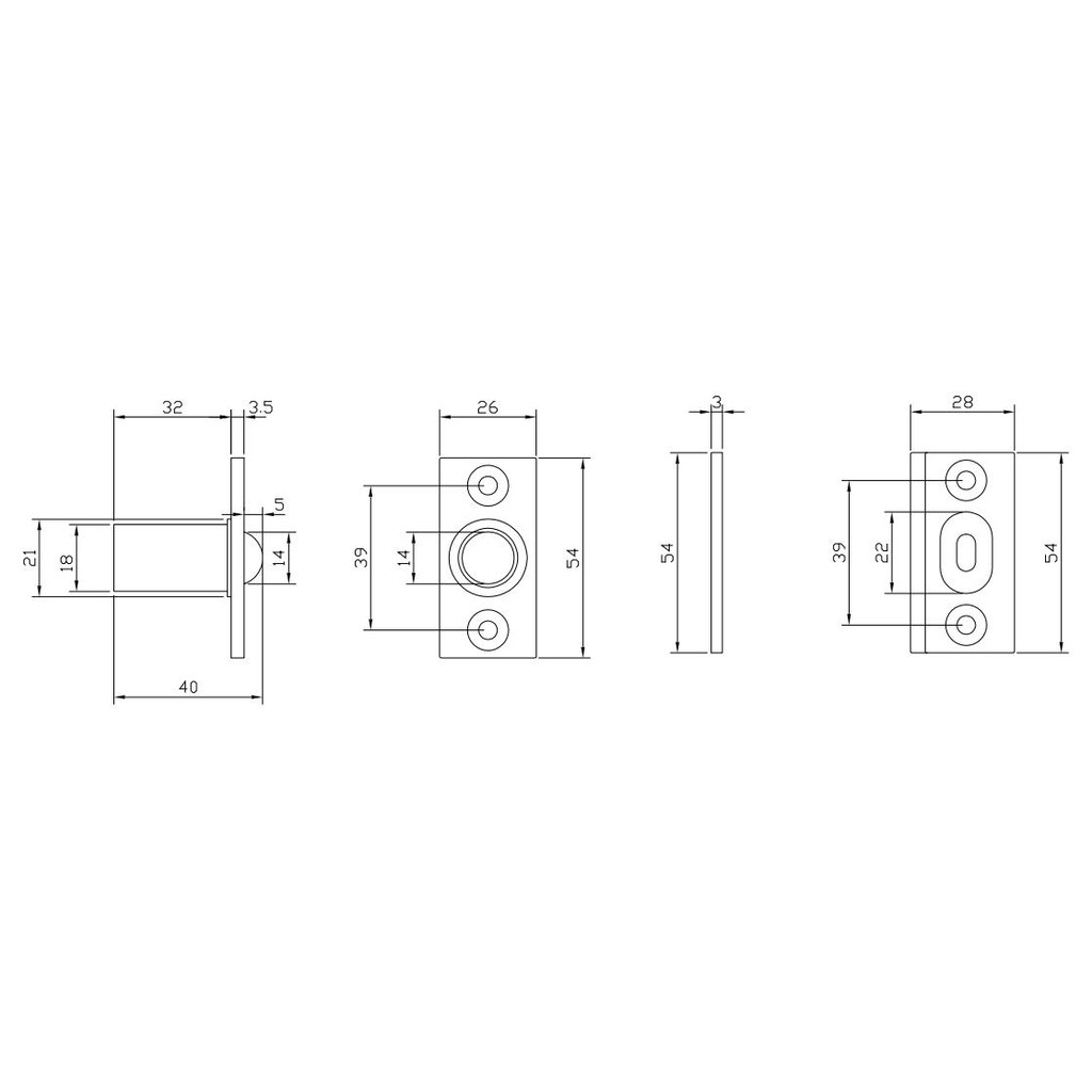 Chốt bi VICKINI 46036.001 CP trắng