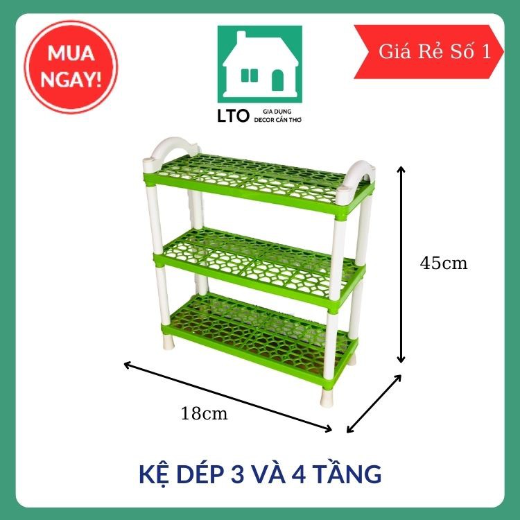 Kệ Dép 3 Ngăn Nhựa LUA TRA ON Hàng Chất Lượng, Giá Siêu Rẻ