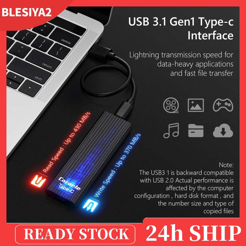 [BLESIYA2]Aluminum Alloy 1TB SSD External Portable Up to 430 MB/s USB 3.1 Gen-1