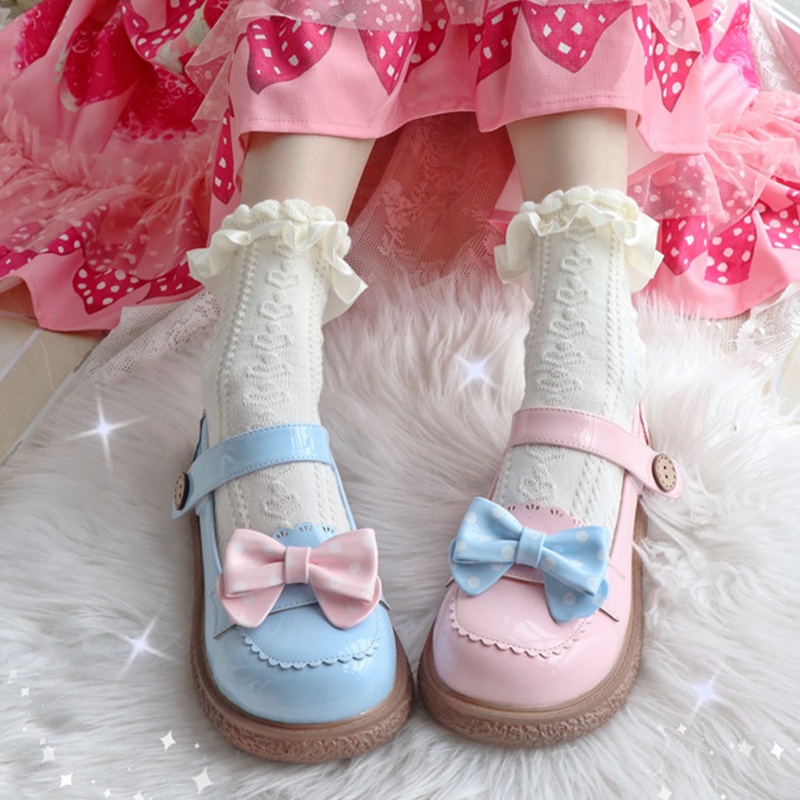 Vớ ngắn họa tiết công chúa ngọt ngào phong cách lolita Nhật Bản cho nữ