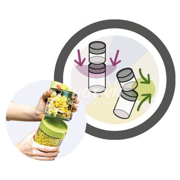 Bộ hũ gia vị GLASSLOCK IG802 | BigBuy360 - bigbuy360.vn