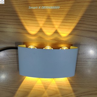 ĐÈN HẮT TƯỜNG 2 ĐẦU , 6 MẮT LED HÀNG ĐẸP