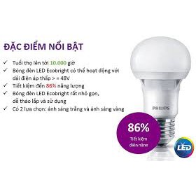 Bóng Led buld ECOBRIGHT 8w  Philips