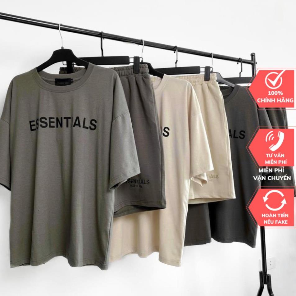 Áo Thun Nam Sét Essentials cao su in ngực MSW Town, quần áo mùa hè cotton nam nữ unisex freeship 111 111