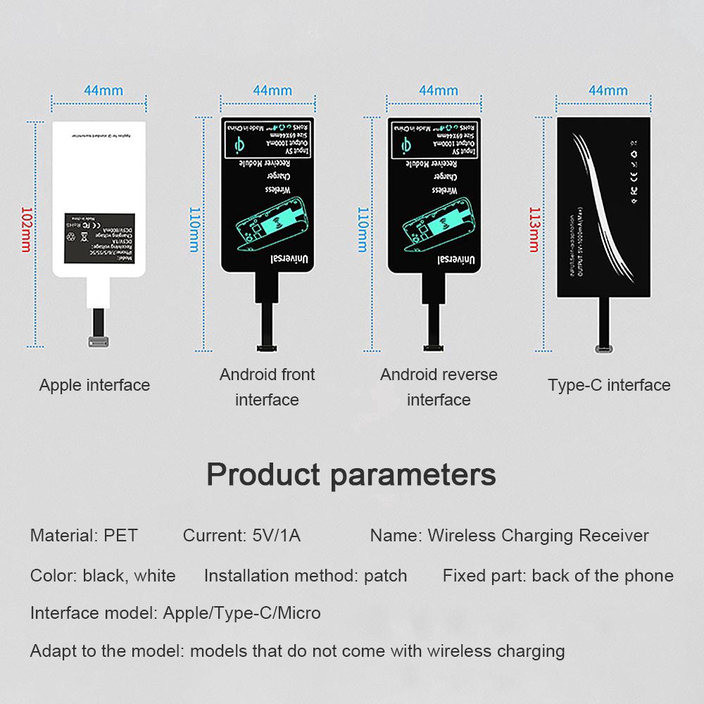 Miếng Dán Sạc Nhanh Không Dây Cho Iphone Micro Usb Type-C