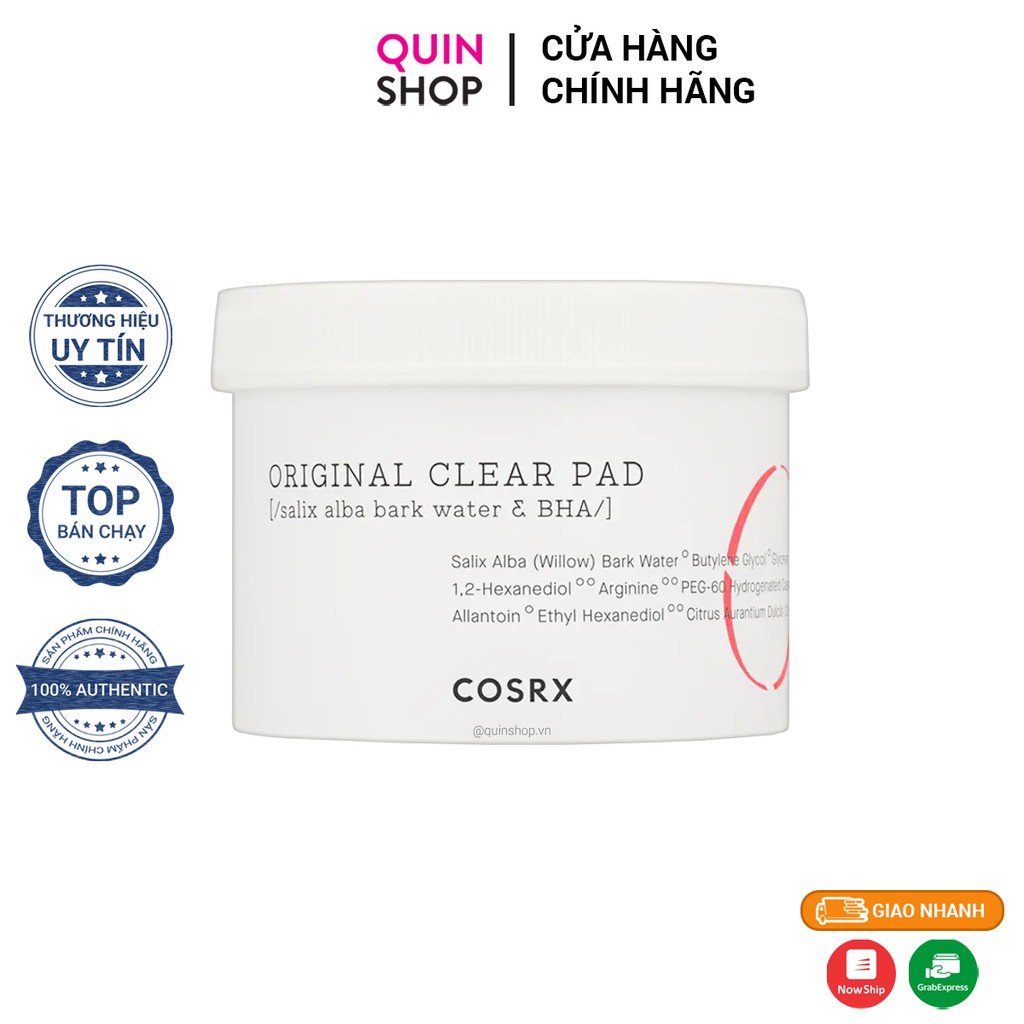 Bông Tẩy Da Chết Hóa Học Cosrx One Step Original Clear Pad