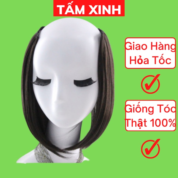 Kẹp phồng chân tóc giả nữ đẹp - GIÁ 1 BÊN - KP20-25CM