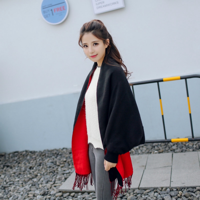 Áo choàng tay dài hai mặt thời trang thanh lịch cho nữ | BigBuy360 - bigbuy360.vn