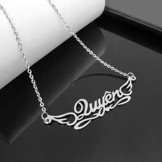 DÂY CHUYỀN INOX TÊN QUYÊN, TÂM, THY đẹp, không đen
