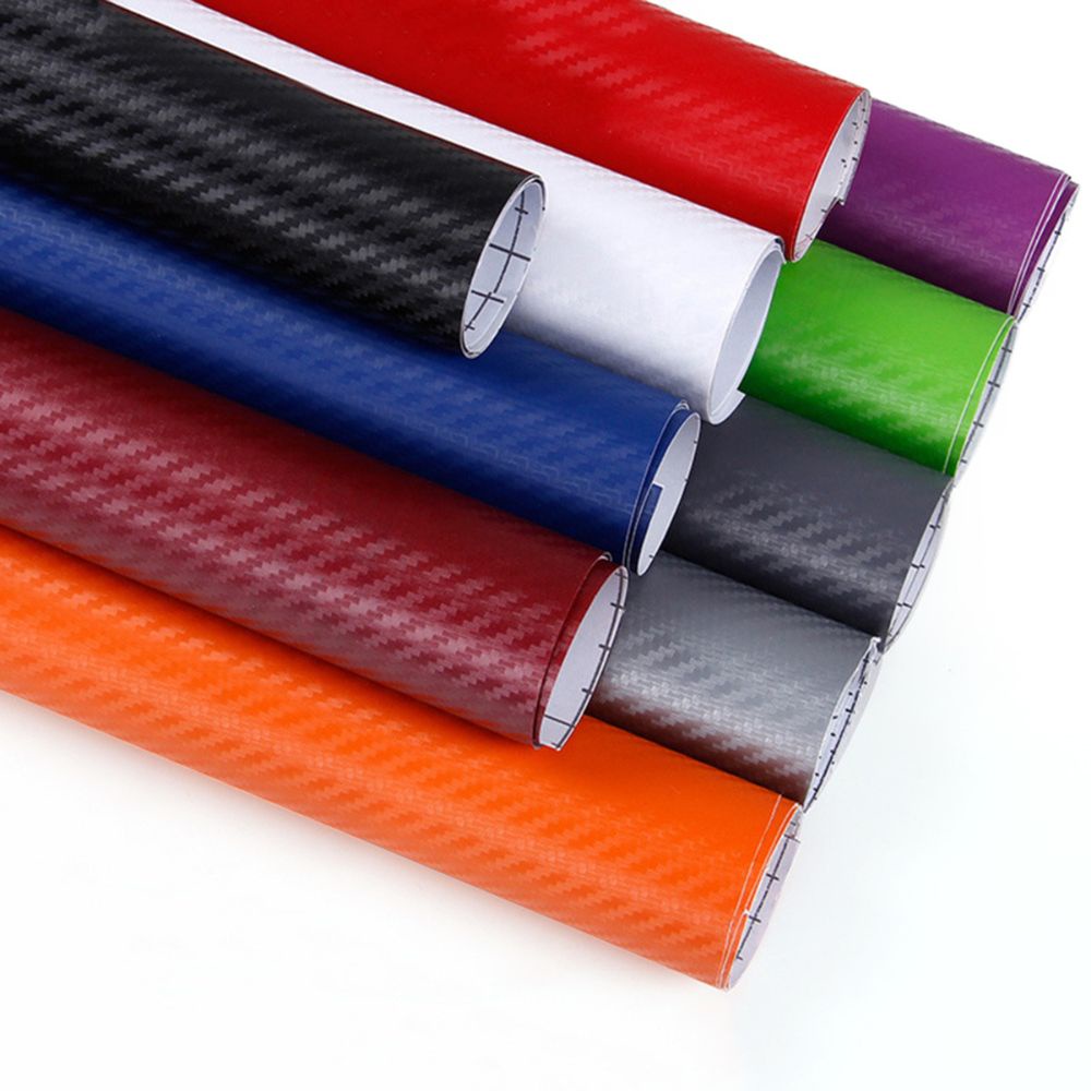 NEDFS Multicolor Car Sticker Waterproof Vinyl Decal Carbon fiber film 3D Wrap Sheet Roll Film Car Styling Interior 127cm*10cm Car Film/Multicolor