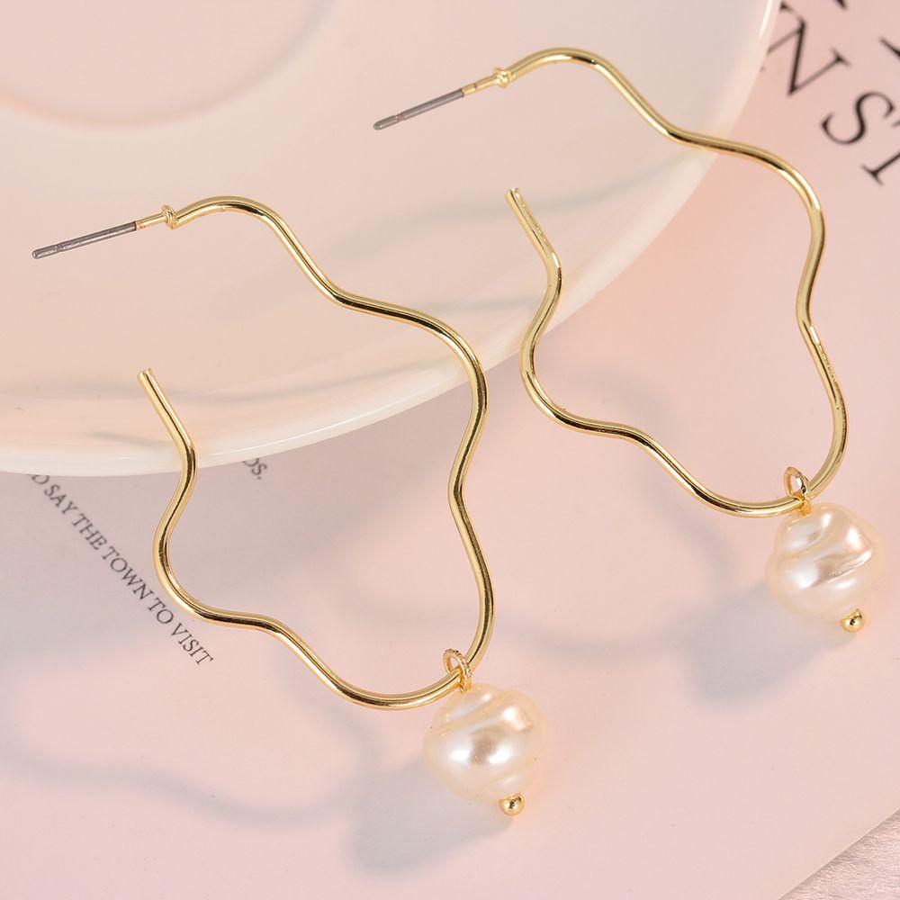 LAY Bông Tai Hình Tròn Phong Cách Vintage Hàn Quốc