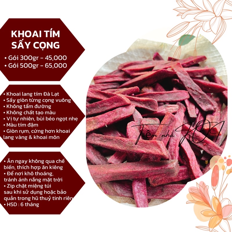 Khoai lang tím sấy cọng / 300gr / 500gr - Đặc sản Đà Lạt
