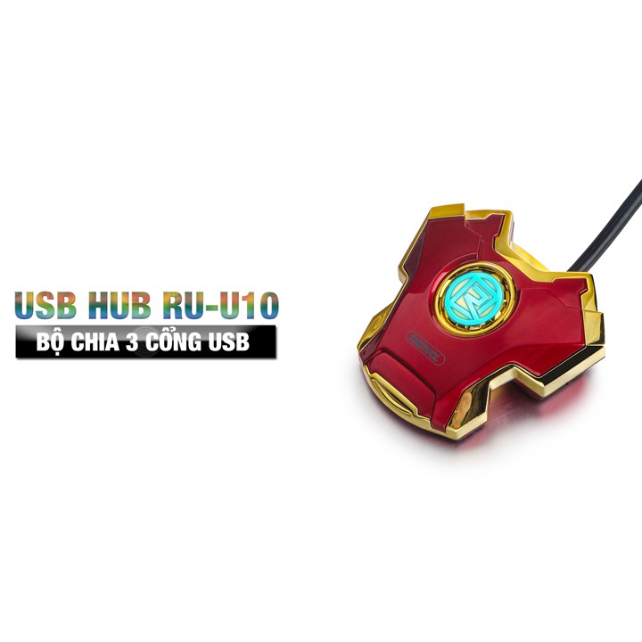 [Mã BMBAU50 giảm 7% đơn 99K] Hub chia 1 ra 3 cổng USB tốc độ cao Remax RU-U10