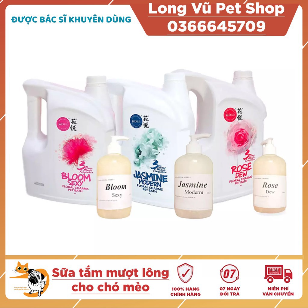 [Mã 252FMCGSALE giảm 8% tối đa 100k đơn 500K] Sữa tắm cao cấp Joyce&amp;Doll 500ml cho chó mèo - mùi mới