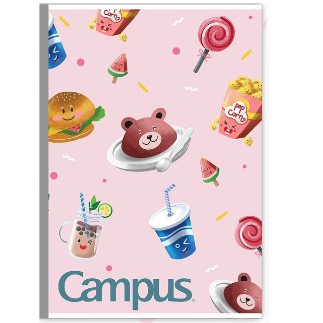 Vở kẻ ngang Campus Food-2 80 Trang ĐL 70 gsm NB-NFO280-2 FOOD-2 (giao màu ngẫu nhiên)