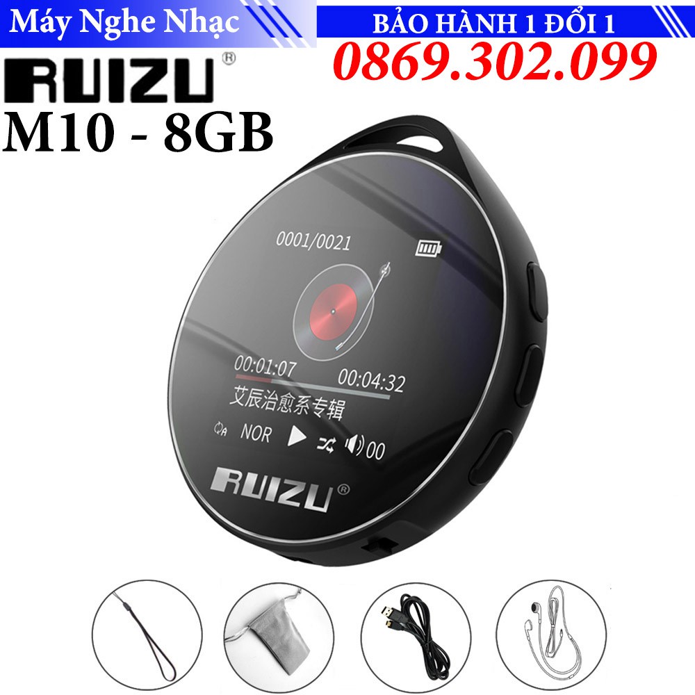 Máy nghe nhạc Ruizu M10 MP3 Có Bluetooth - Hifi Music Player - Màn hình cảm ứng 1.8inch - Ruizu M10