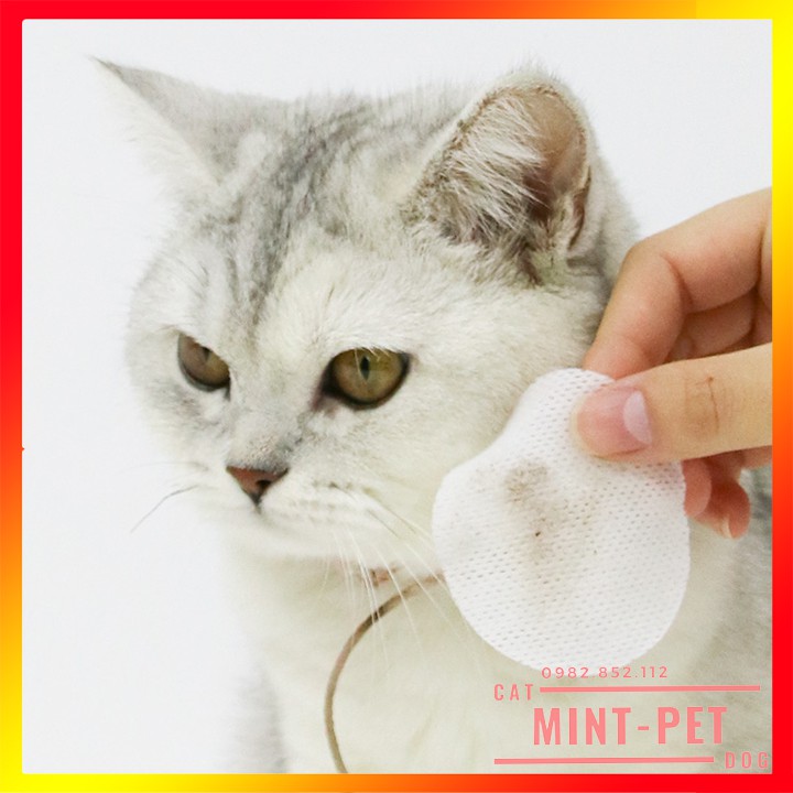 Bông Khăn Lau Vết Ố Mắt Cho Chó Mèo #MintPet