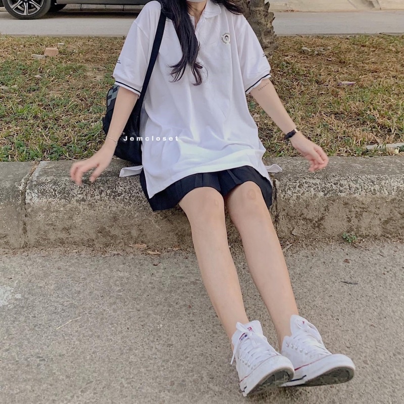 Áo Polo Unisex Form rộng Tay Lỡ Hoạ Tiết Logo Zototo 10034 | BigBuy360 - bigbuy360.vn
