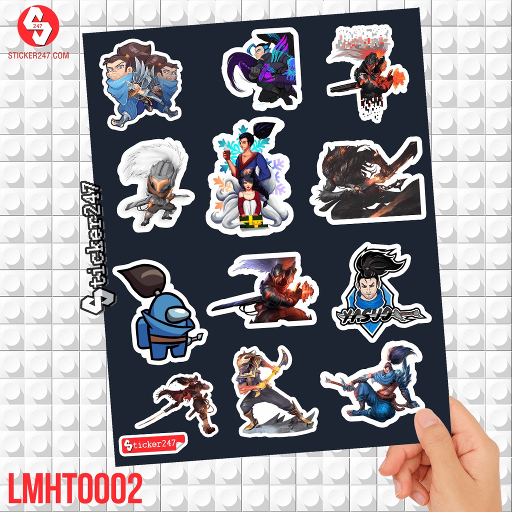 Sticker Game Yasuo Liên Minh Huyền Thoại 𝑭𝒓𝒆𝒆𝒔𝒉𝒊𝒑 chống nước hình dán xe, vali, đàn, laptop, điện thoại
