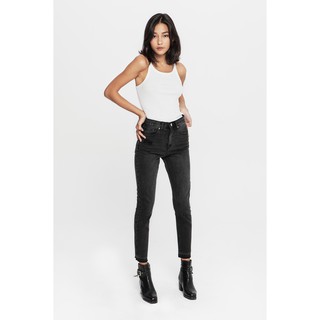 TheBlueTshirt - New Modern Crop Jeans Grey Cut - Quần jeans ống vừa màu xám