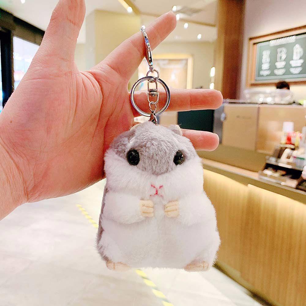 Móc Khóa Hình Chuột Hamster Nhồi Bông 10cm Dễ Thương