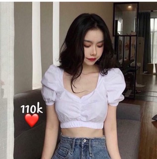 💋Áo Kiểu Cổ Vuông Nhúng Ngực