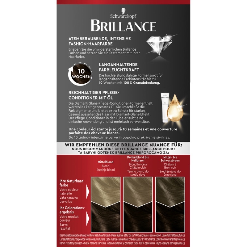 Thuốc nhuộm tóc Schwarzkopf Brillance 880 Nâu sậm