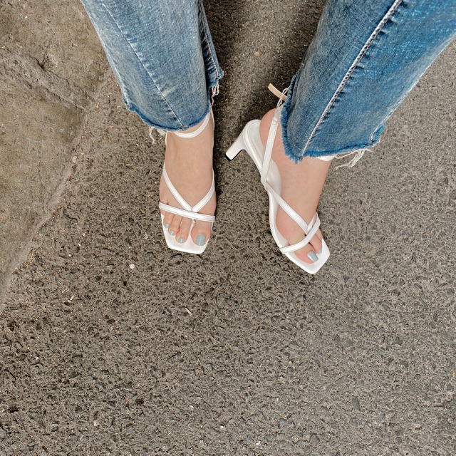Sandal Kara gót vuông 5P - shoes By Jane