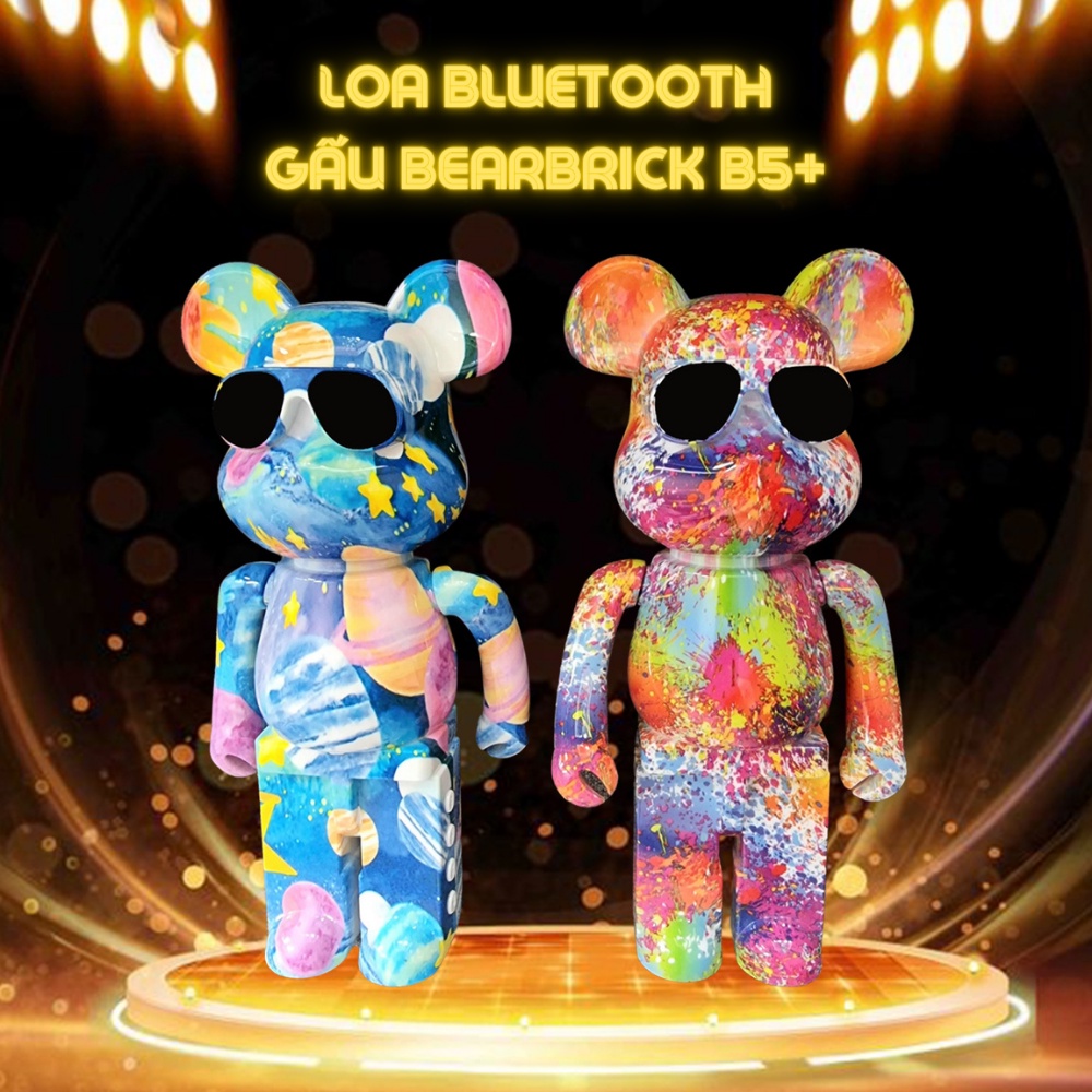 Loa Bluetooth Gấu Bearbrick Nghe Nhạc cực hay, Loa bluetooth Gấu Mini B5 Màu Sắc Sang Chảnh Mẫu Mới 2022