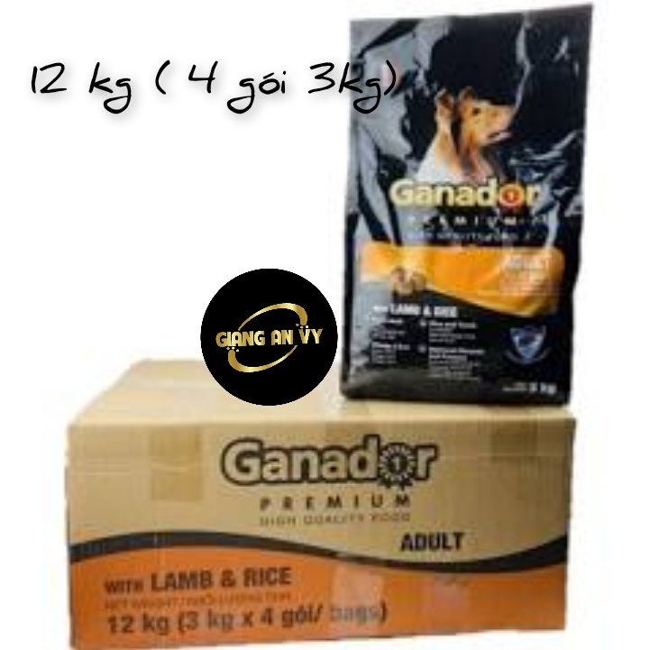 Combo 12kg ( 4 gói 3kg ) Ganador Adult vị cừu - Thức ăn cho chó mèo