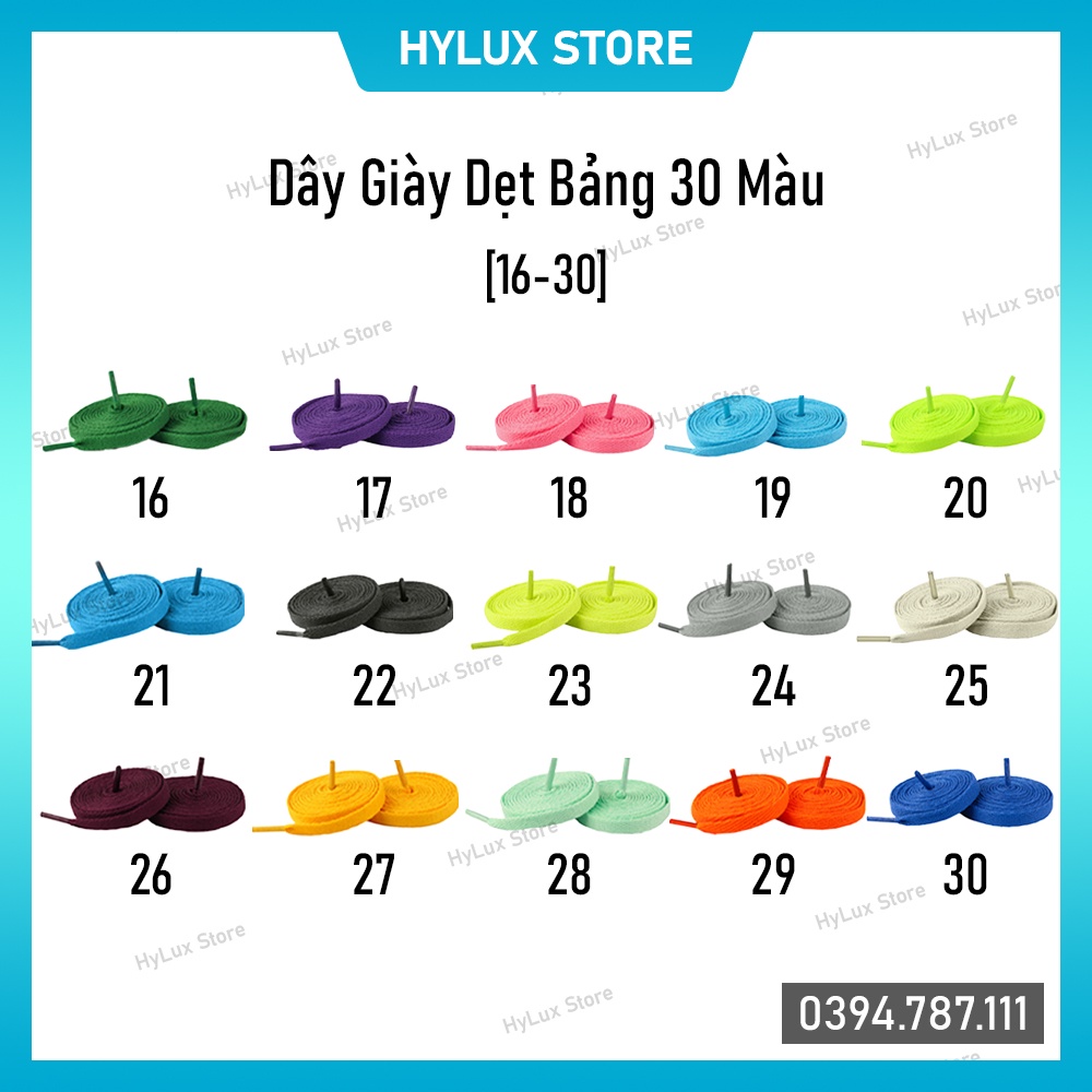 Dây giày dẹt Air Force 1, Jordan 1 loại xịn - Dây giày thể thao