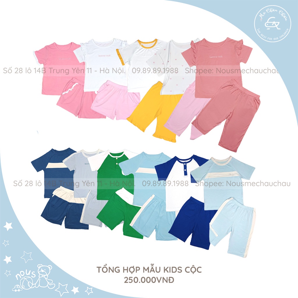 BỘ KIDS CỘC TAY CHO BÉ TRAI - BÉ GÁI 2021