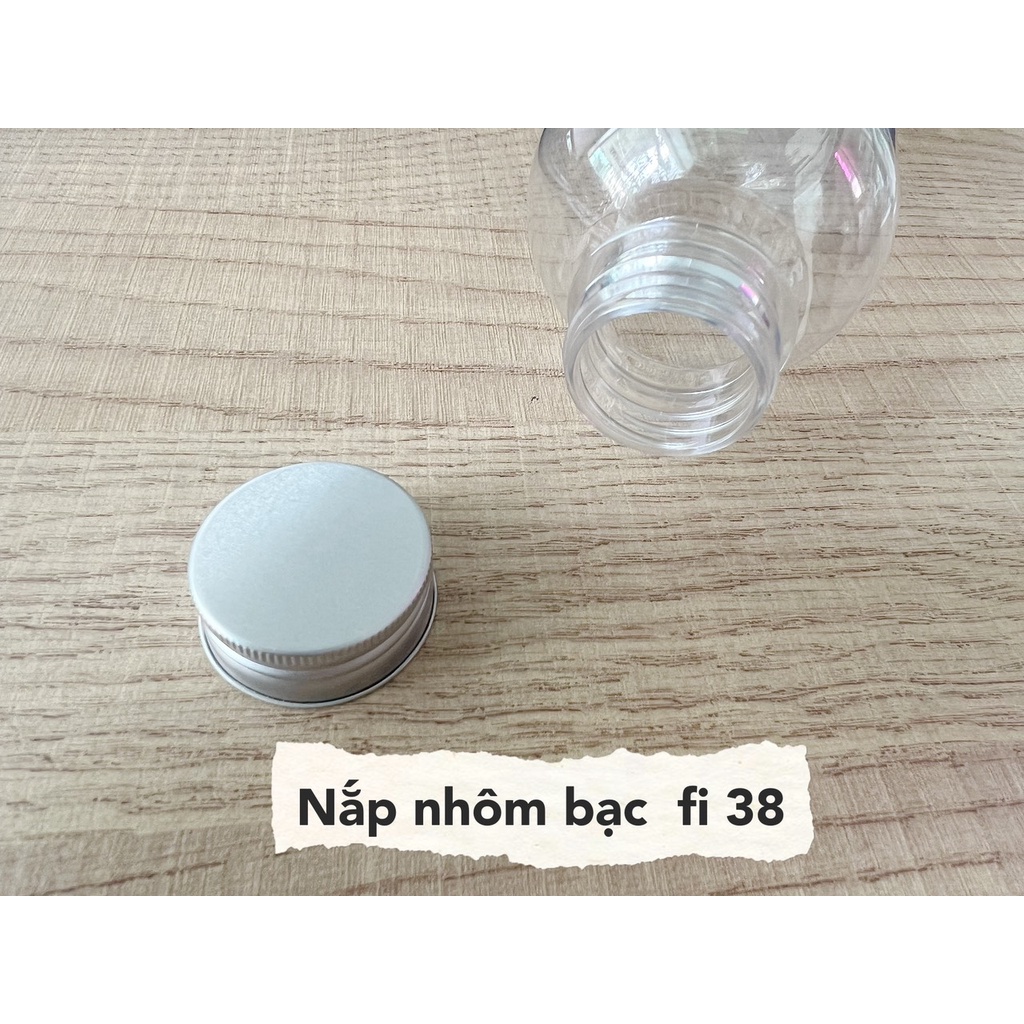 [HÀNG GIÁ TỐT] Combo 50 nắp nhôm bạc phi 38, nắp nhôm fi 38 dùng cho chai nhựa, ThủyTinh, chai cổ rộng