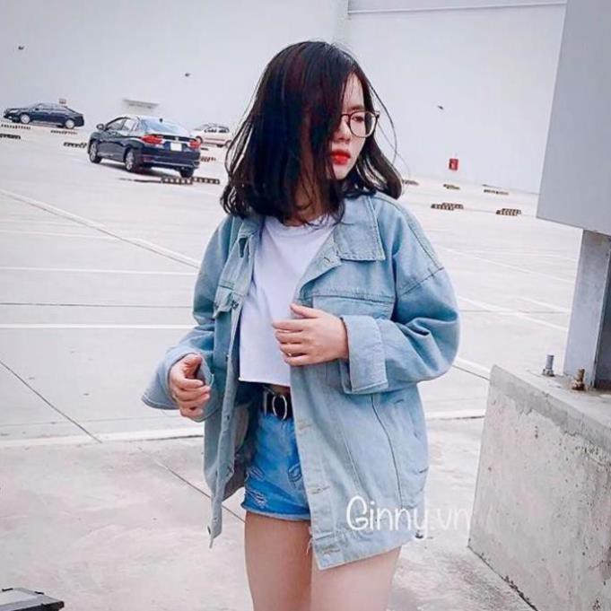 🍀 ( Hàng Đẹp ) Áo Khoác Chống Nắng Jean Basic Unisex Nam Nữ | Form Bigsize Thoải Mái | Chất Dày Dặn | Có Túi Trong B89 🍀