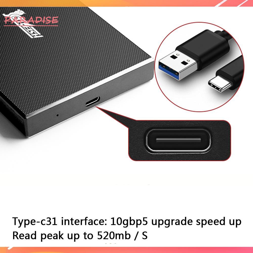 Hộp Đựng Ổ Cứng Ngoài Paradise1 K801 Usb 3.1 Type C Sang Sata 2.5 Hdd Ssd Ốp