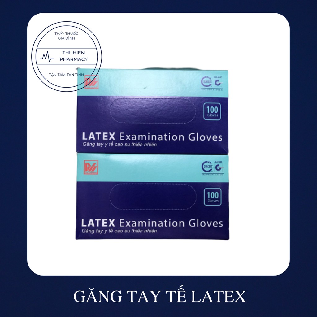 GĂNG TAY Y TẾ LATEX Hộp 100 chiếc